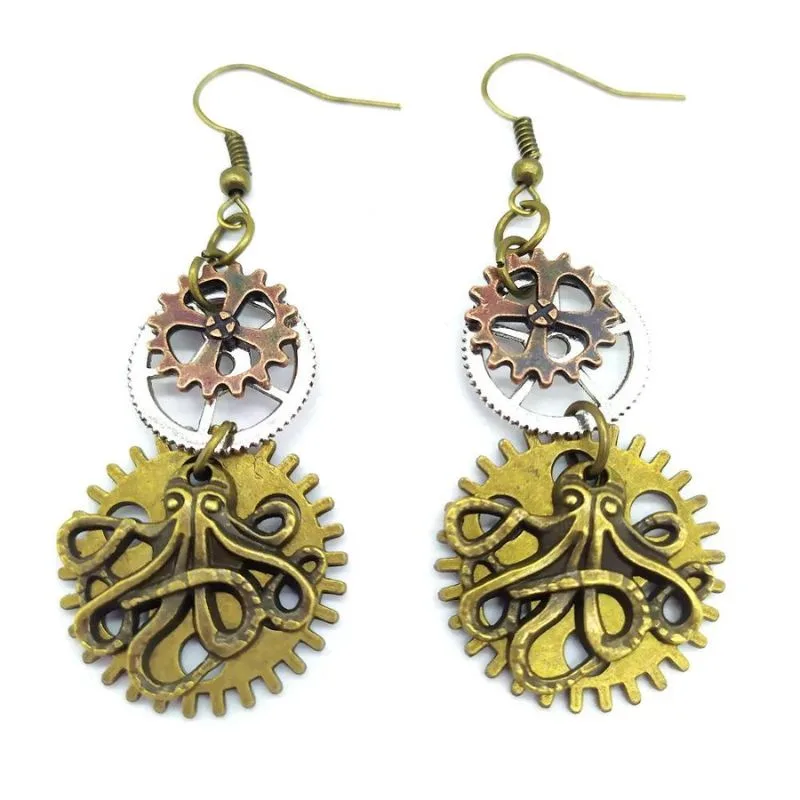 View 12 — Steampunk earrings — drop
