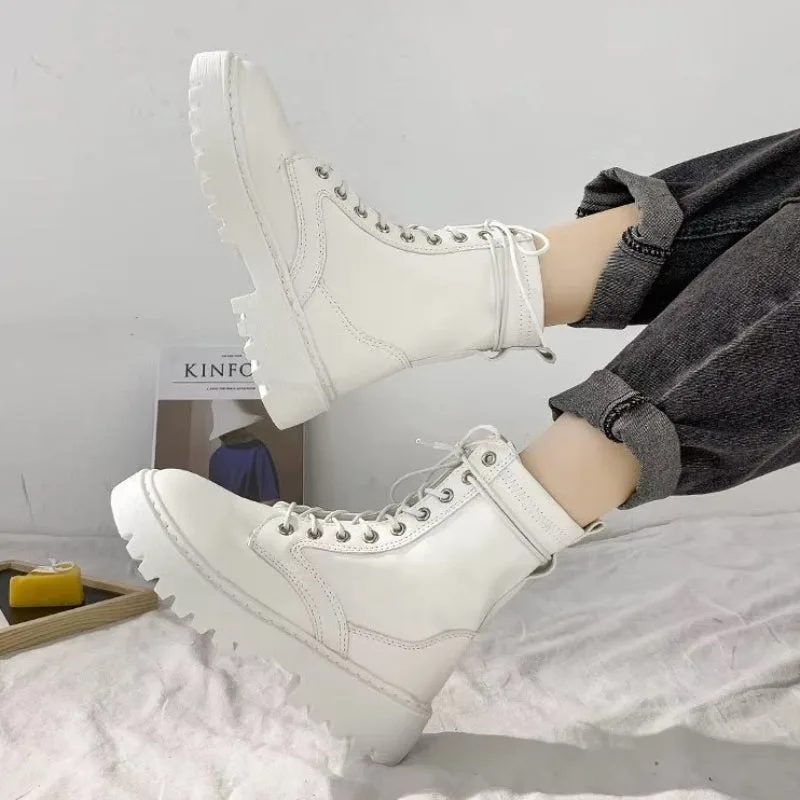 View 10 — Steampunk ankle boots — platform lacing