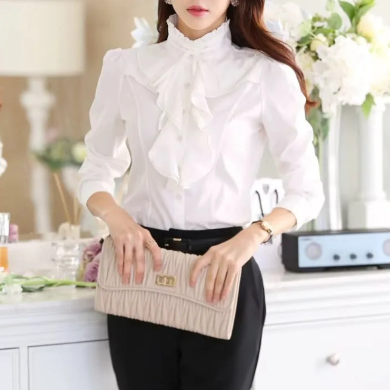 View 6 — Victorian steampunk shirt — white cravat