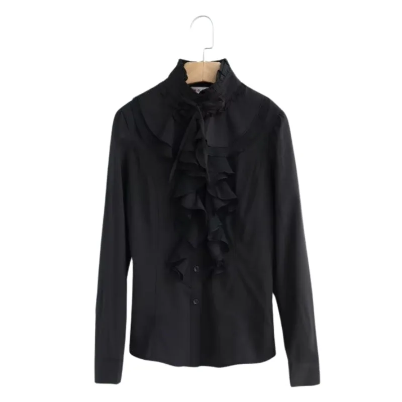 View 3 — Women’s steampunk shirt — black