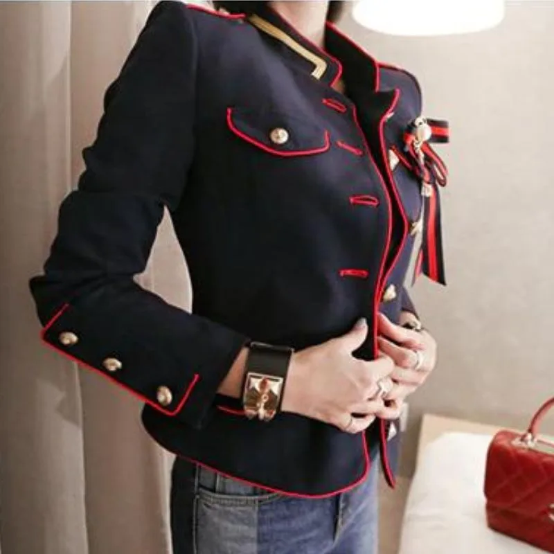 View 5 — Women’s gothic steampunk jacket — military