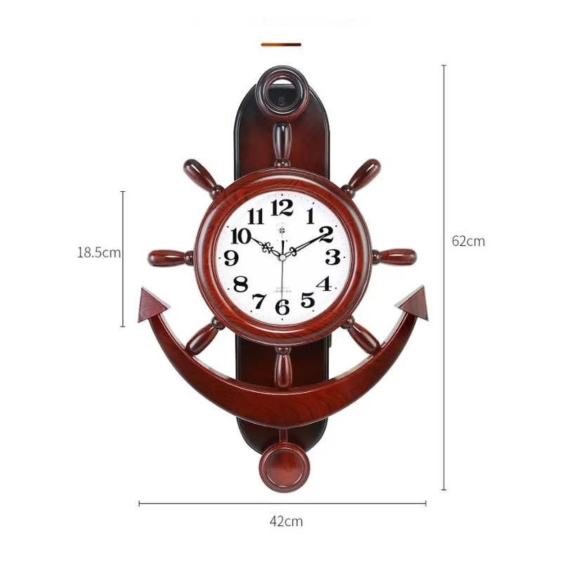 View 2 — Steampunk clock — ship wheel