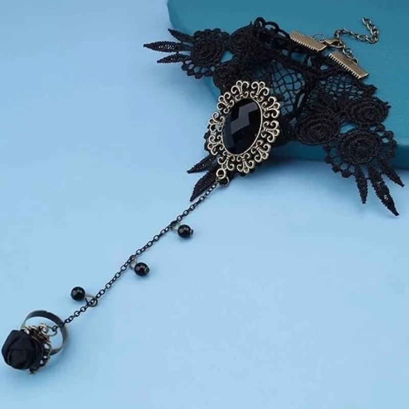 View 4 — Gothic steampunk bracelet — lace