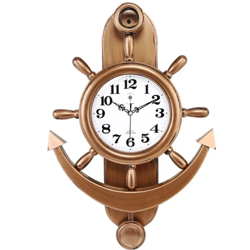View 14 — Steampunk clock — ship wheel
