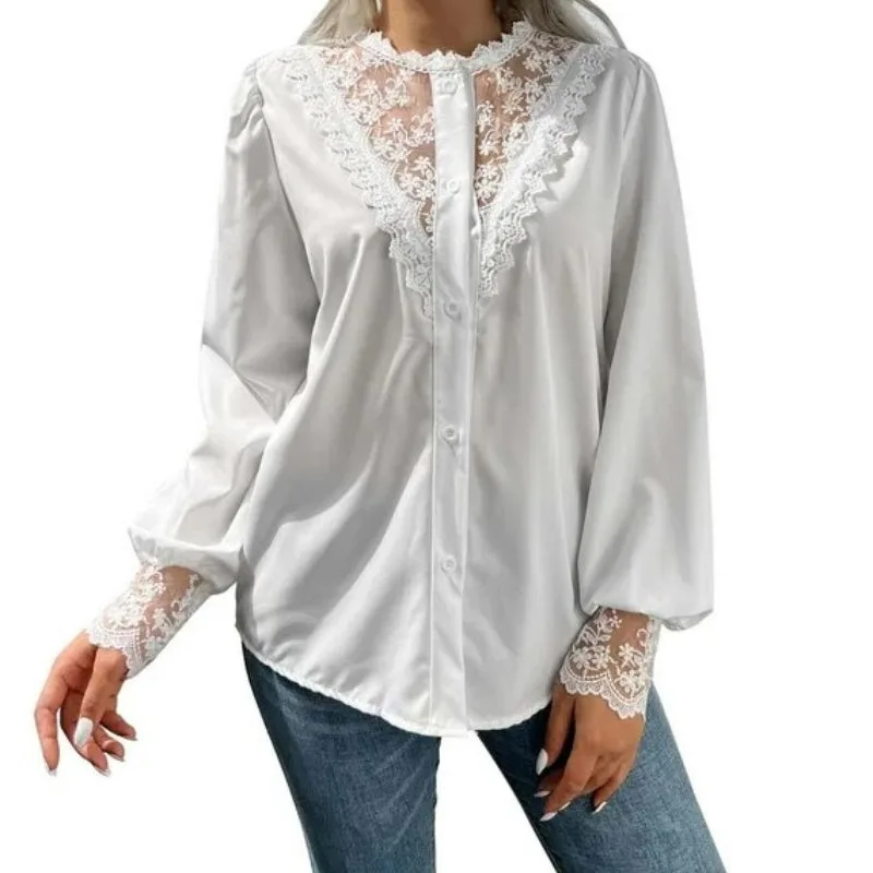 View 5 — Victorian steampunk shirt — white