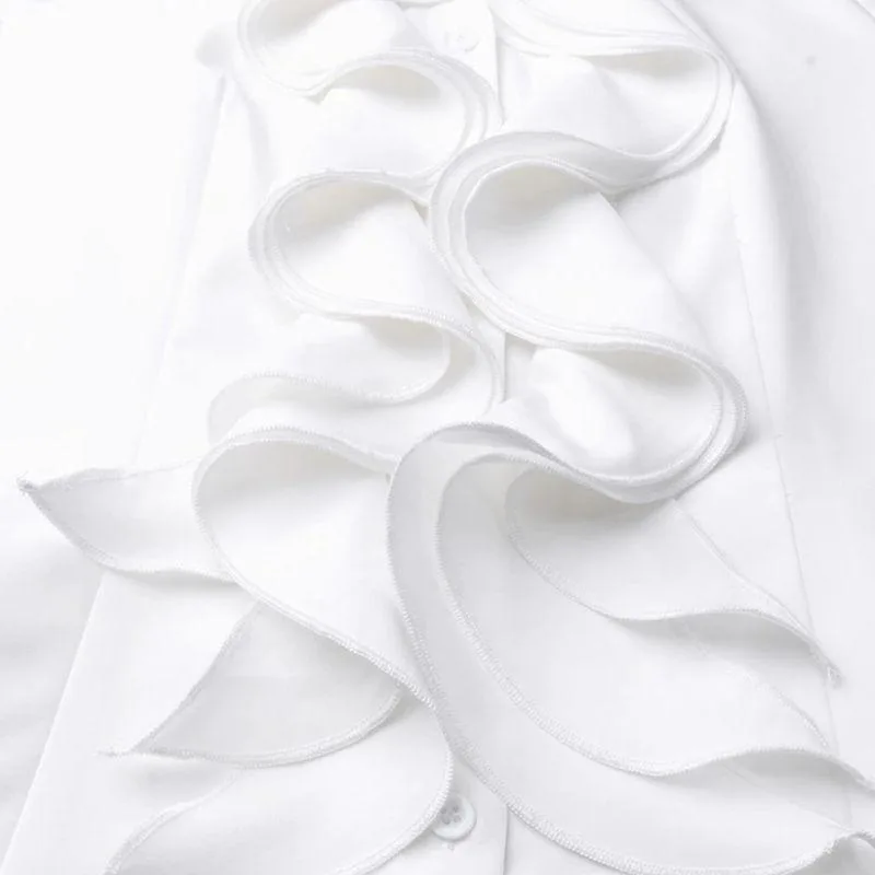 View 6 — Women’s Victorian steampunk blouse — collar ruffled