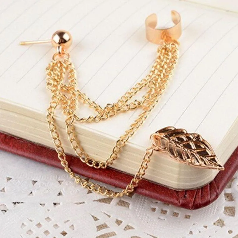 View 3 — Steampunk earring — chain Clip