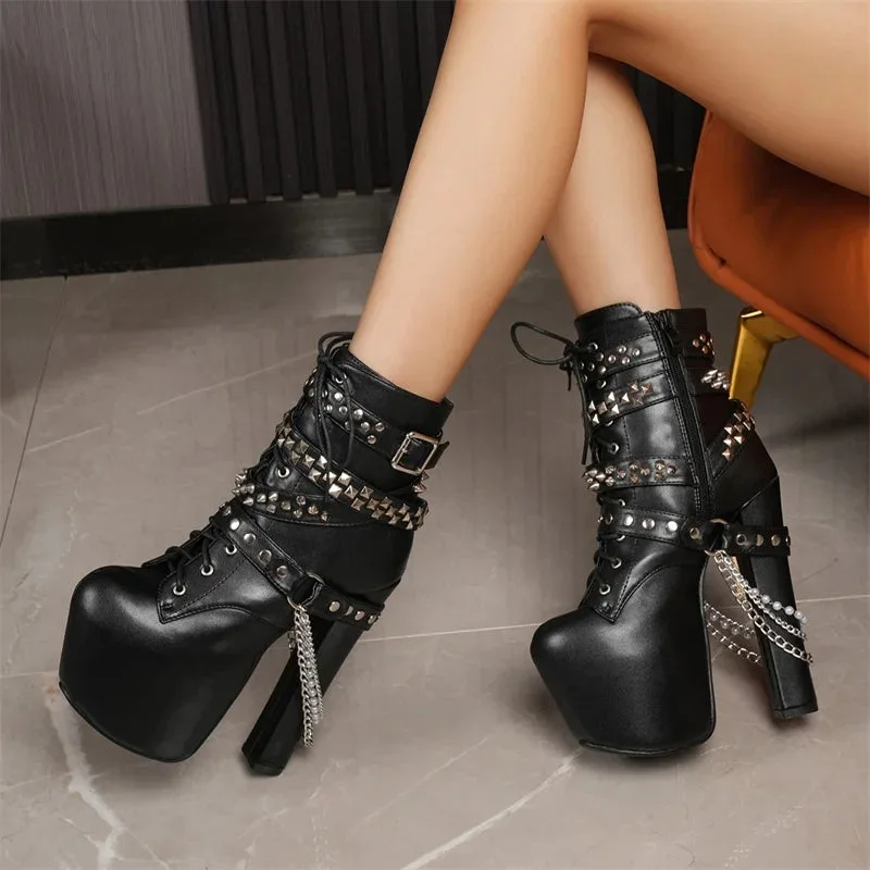 View 5 — Gothic steampunk ankle boots
