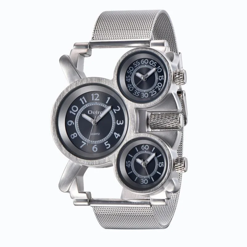 View 3 — Men’s steampunk watch — 3 dials