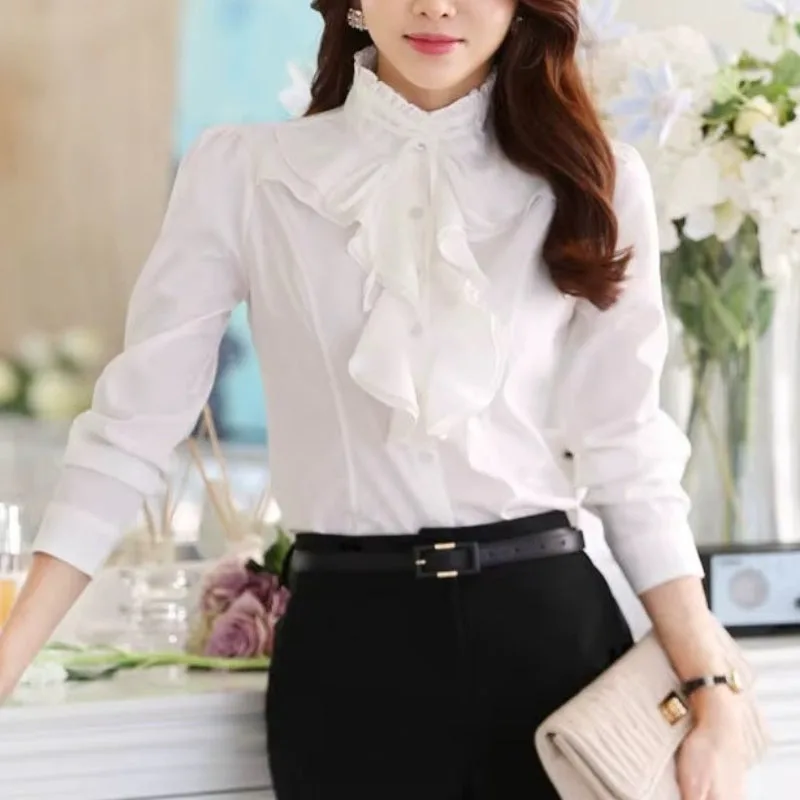 View 2 — Victorian steampunk shirt — white cravat