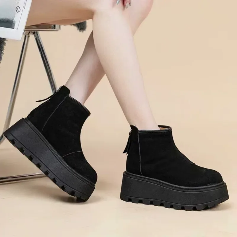 View 6 — Steampunk ankle boots — Chelsea suede