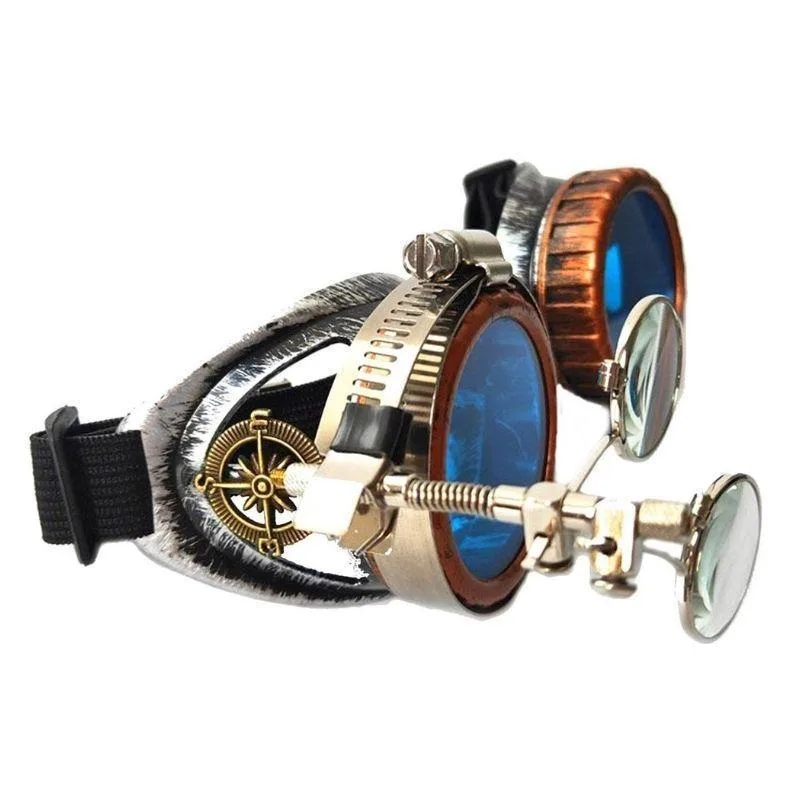 Retro steampunk glasses — futuristic