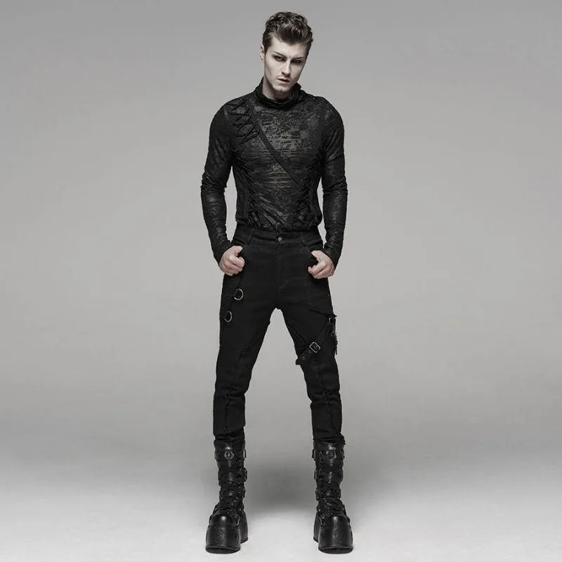 View 2 — Men’s gothic steampunk trousers — punk