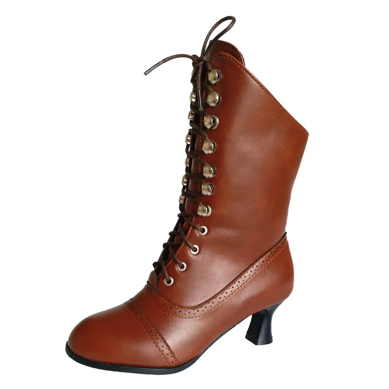 Victorian steampunk shoes — brown