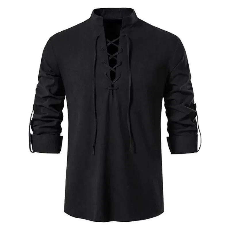 Men’s steampunk shirt — collar lace