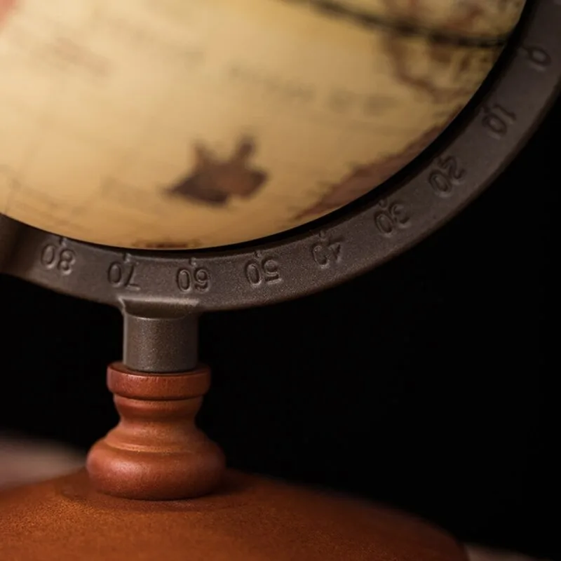 View 3 — Steampunk globe wood antique-style