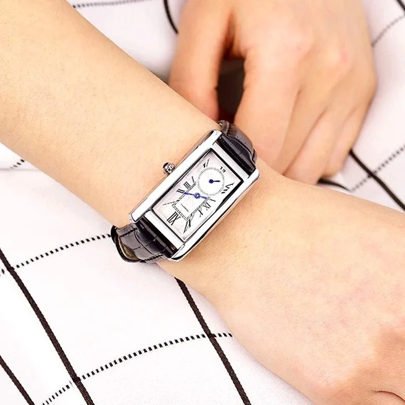 View 2 — Women’s vintage-style steampunk watch — rectangular