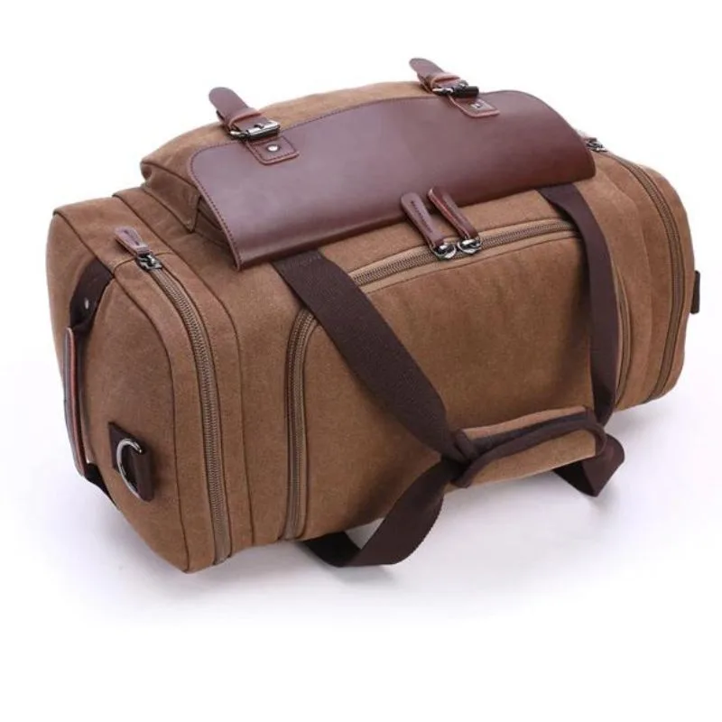 View 11 — Vintage-style steampunk bag — travel canvas