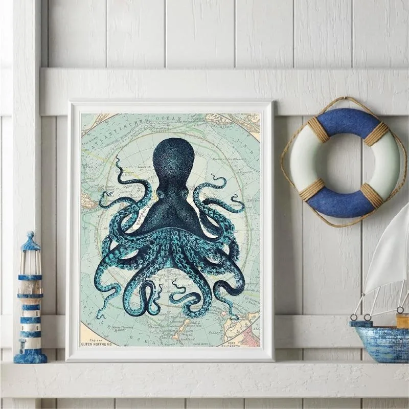 View 3 — Steampunk wall art — Kraken