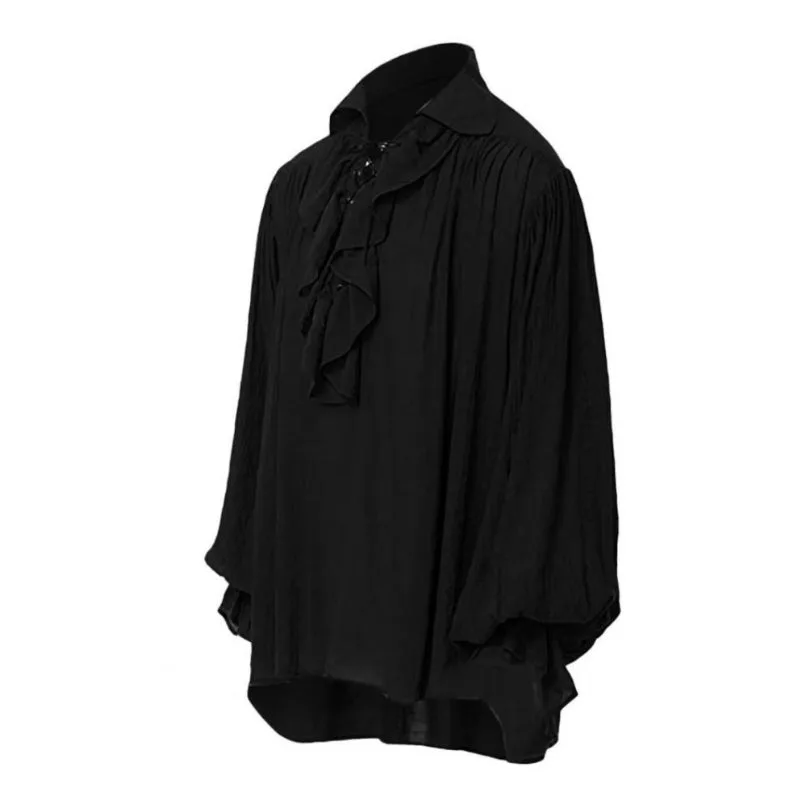 View 3 — Men’s steampunk shirt — black