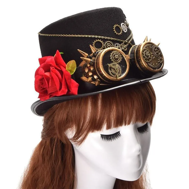 View 3 — Women’s steampunk top hat — Hat