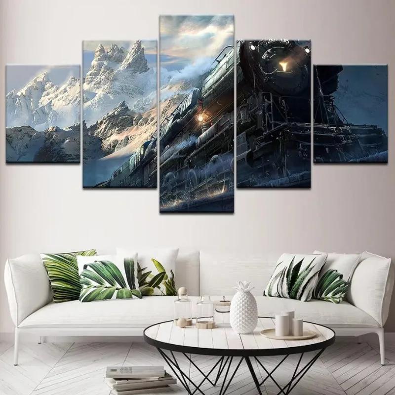 View 2 — Steampunk wall art — train steam
