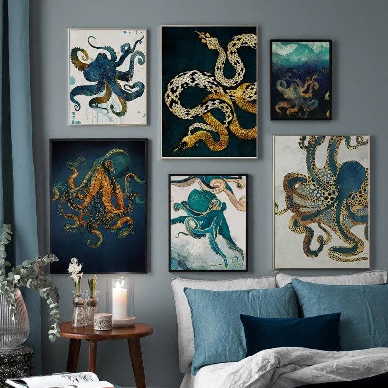 View 4 — Steampunk wall art — Octopus