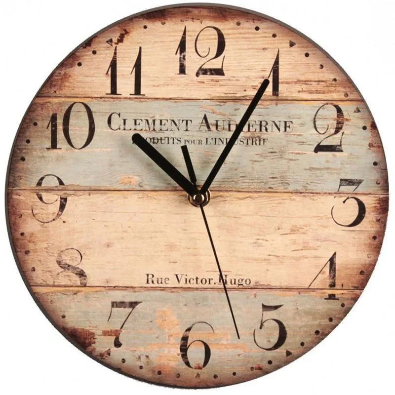 View 4 — Vintage-style steampunk clock — wall wood