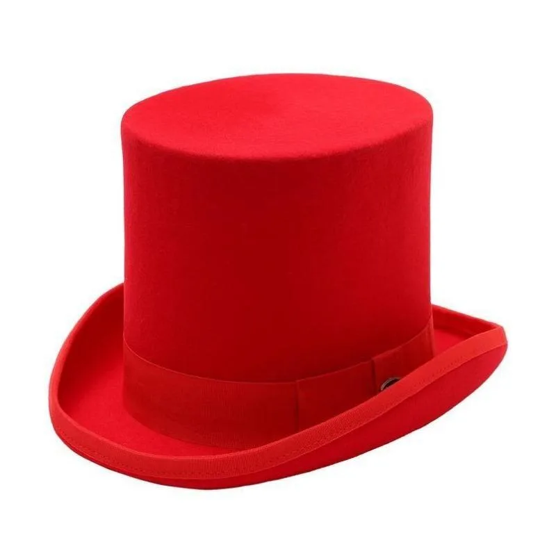 Steampunk top hat — Hat red