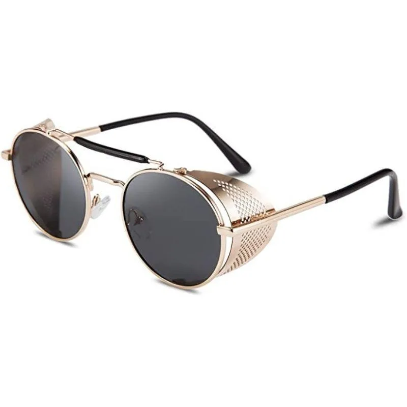 Steampunk sunglasses — round