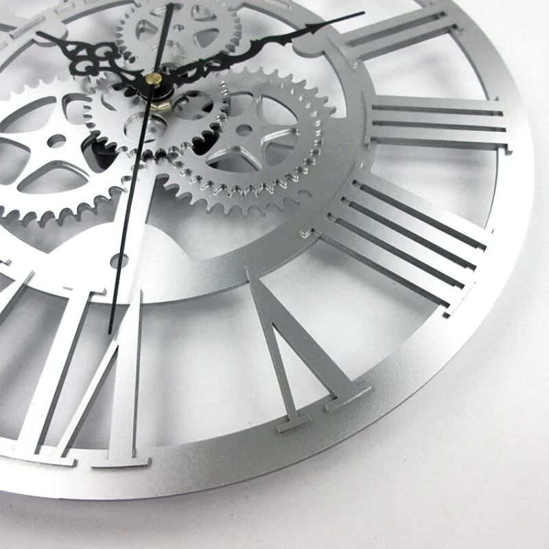 View 3 — Vintage-style steampunk clock — grey
