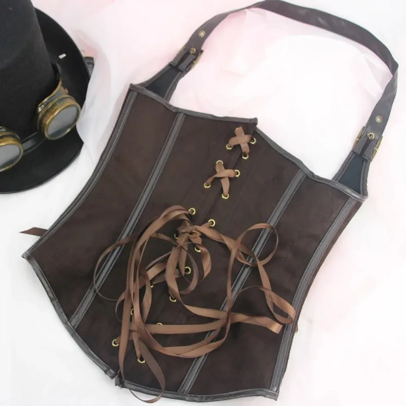 View 6 — Steampunk corset — faux leather