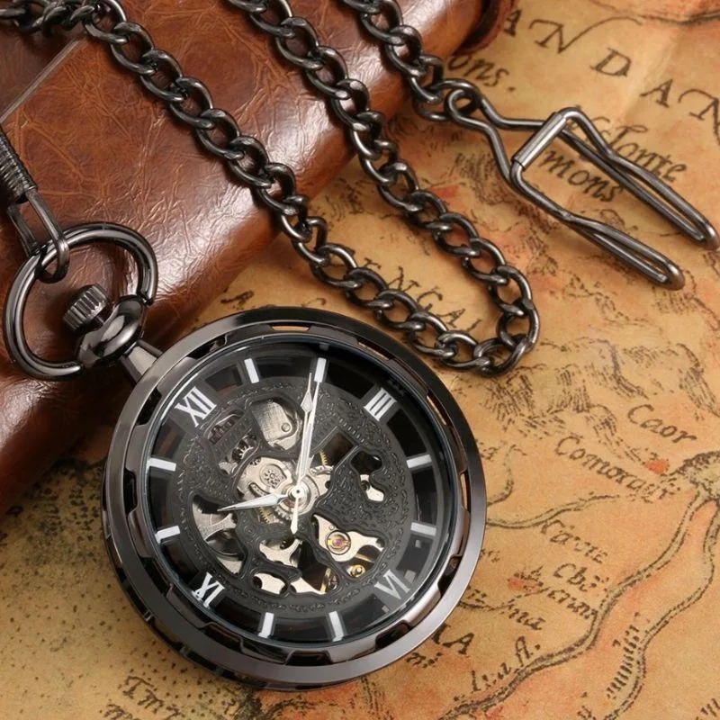 View 2 — Steampunk pocket watch — skeleton black