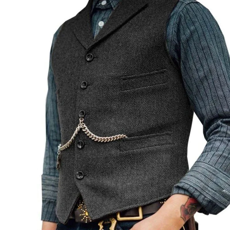 Men’s steampunk waistcoat — sleeveless