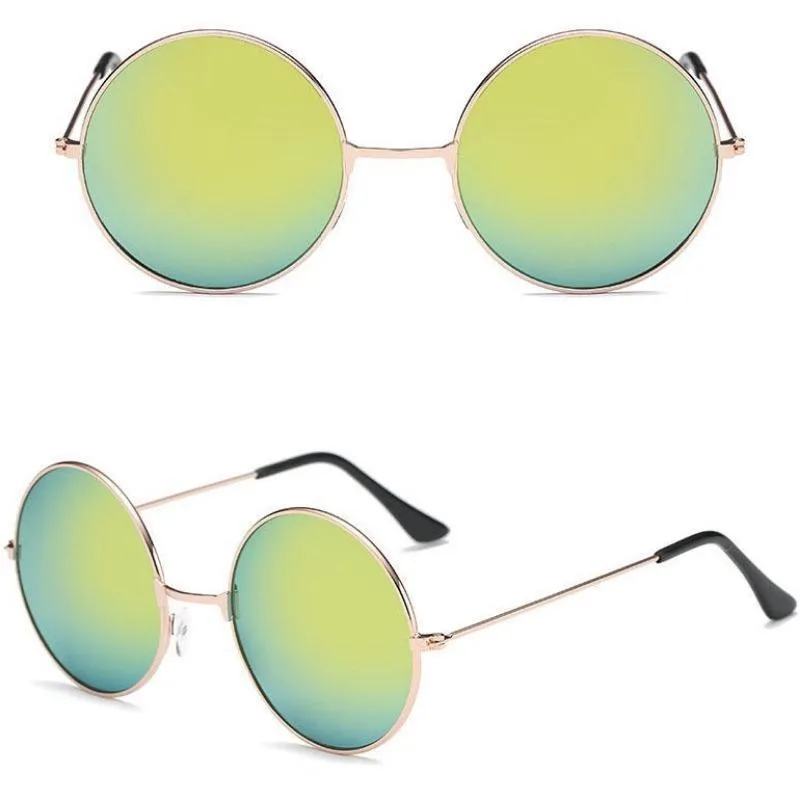 View 6 — Women’s vintage-style steampunk sunglasses — round