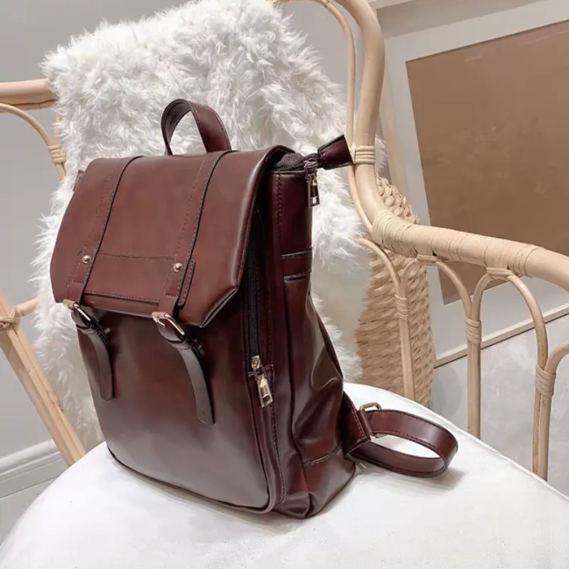 View 15 — Women’s vintage-style steampunk backpack — PU