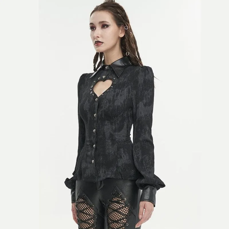 View 9 — Steampunk shirt — collar open