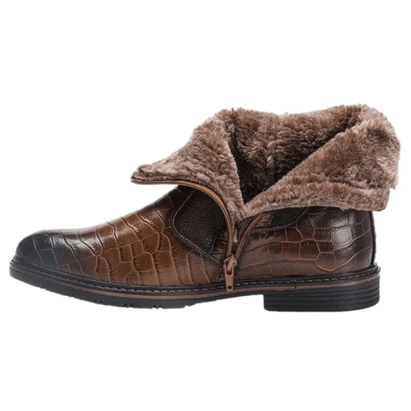 Men’s steampunk ankle boots — brown dark