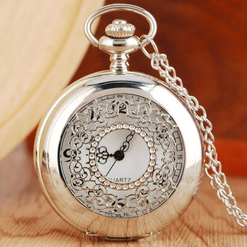 View 6 — Women’s steampunk watch — pocket pendant silver-coloured