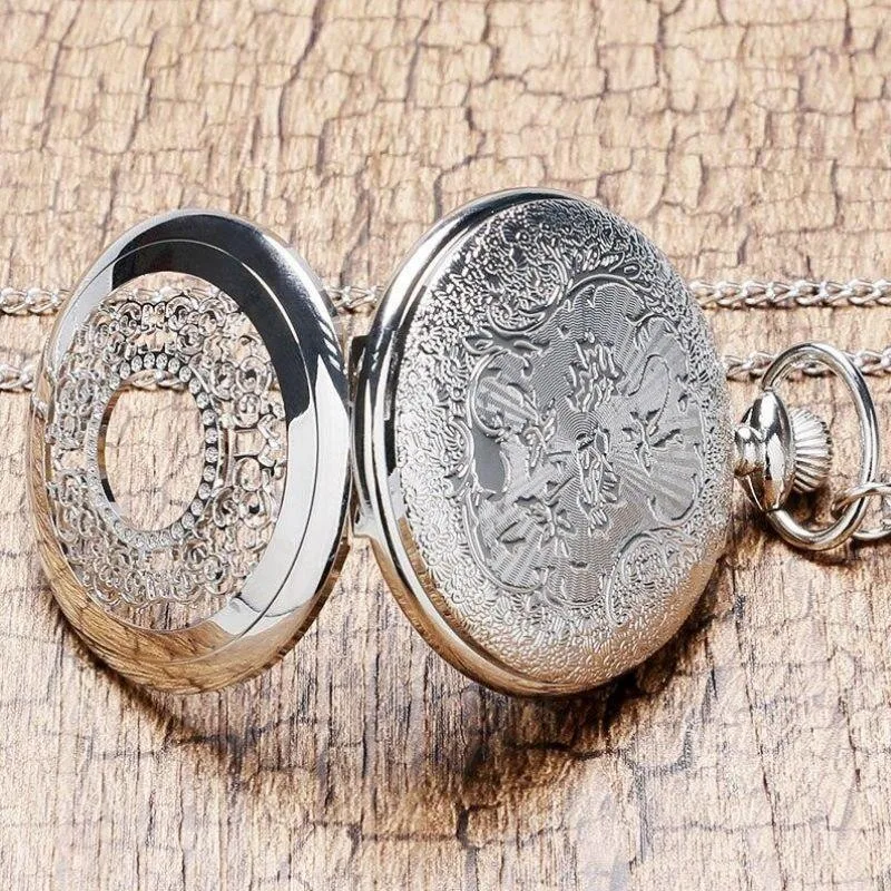 View 2 — Women’s steampunk watch — pocket pendant silver-coloured