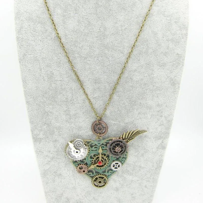 View 4 — Steampunk necklace — heart