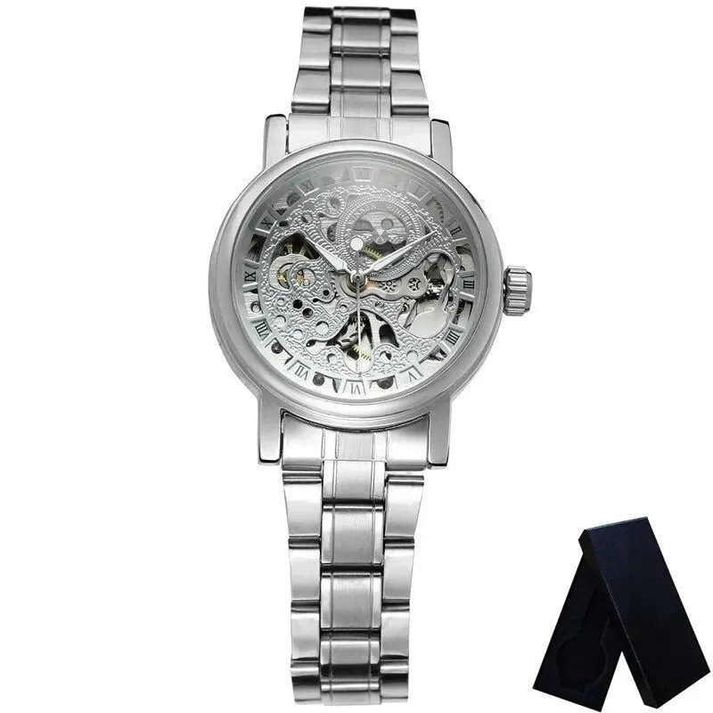 View 4 — Women’s steampunk watch — skeleton visible
