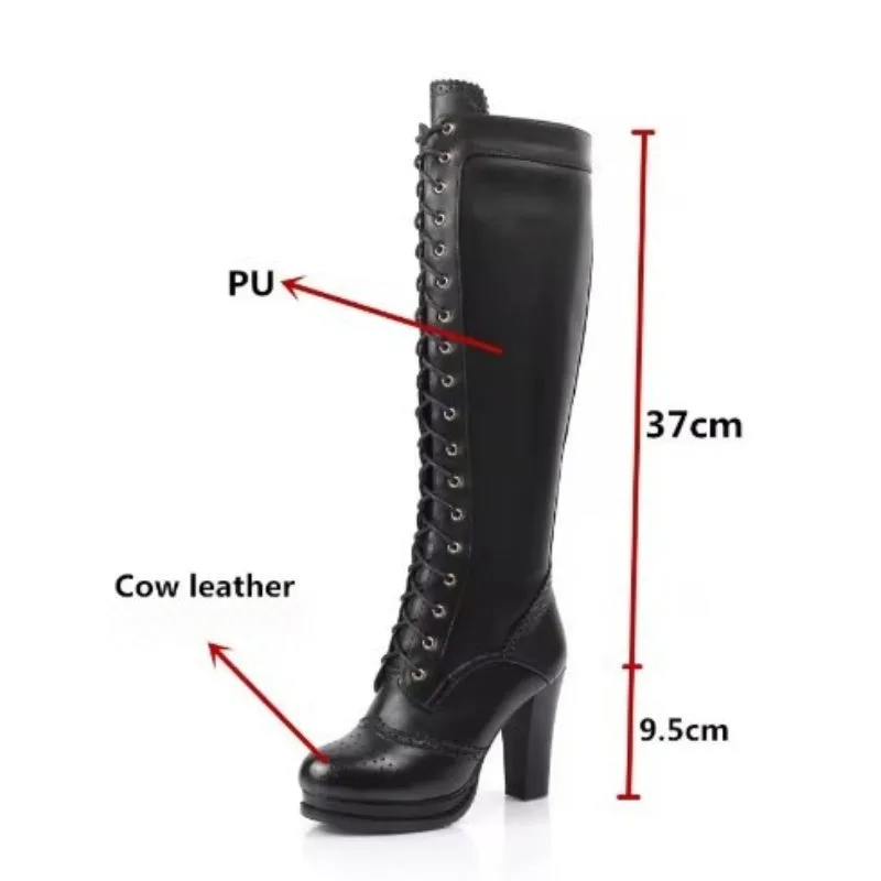 View 3 — Victorian steampunk boots — leather & faux leather