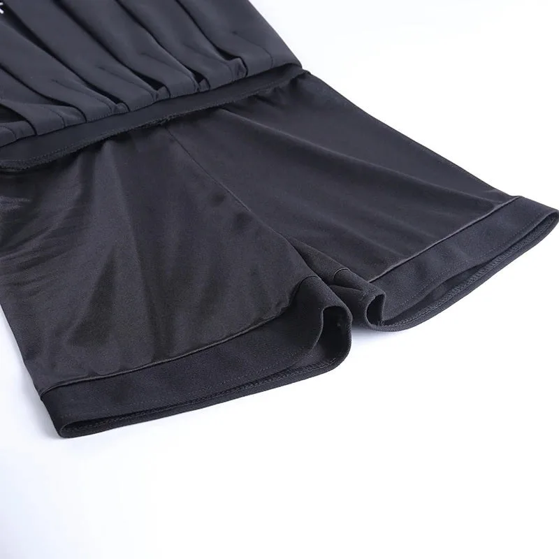 View 4 — Gothic steampunk skirt — short black