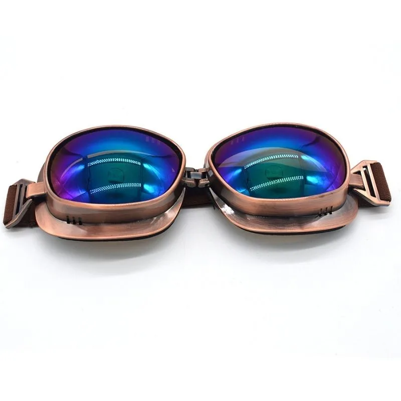 View 3 — Vintage-style steampunk glasses — aviator