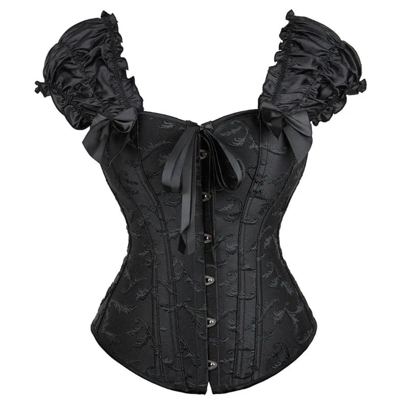 Victorian steampunk corset — black