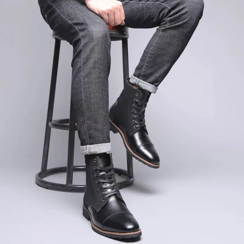 View 9 — Steampunk ankle boots — black lacing