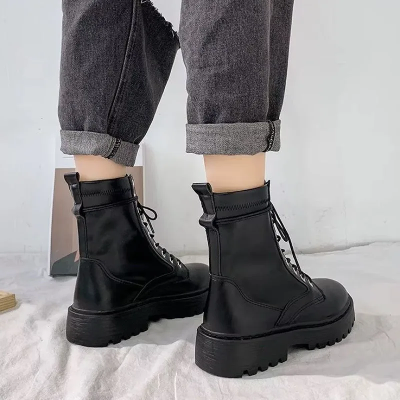 View 8 — Steampunk ankle boots — platform lacing