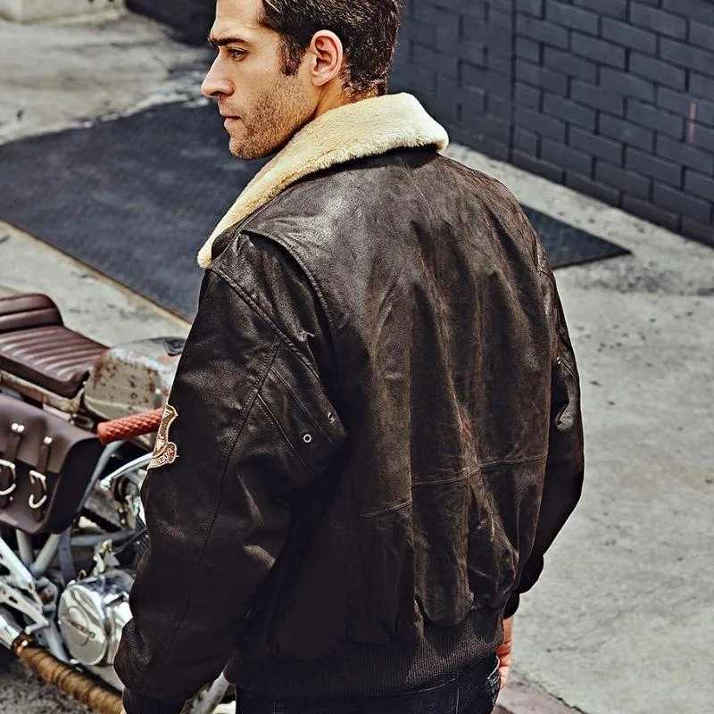 View 7 — Steampunk jacket — aviator leather