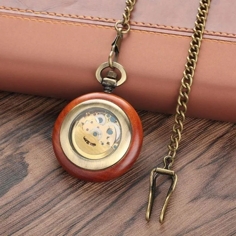 View 3 — Steampunk pocket watch — wood